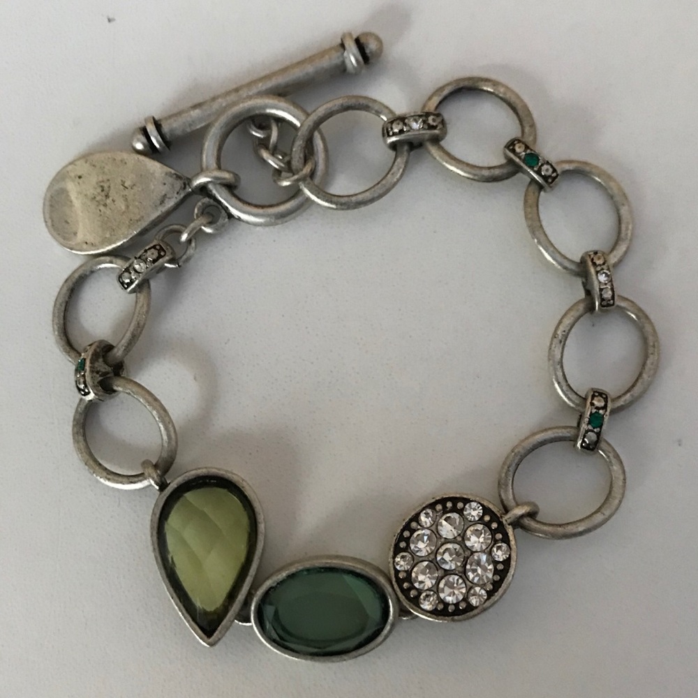 Lia Sophia Green and Silver Bracelet